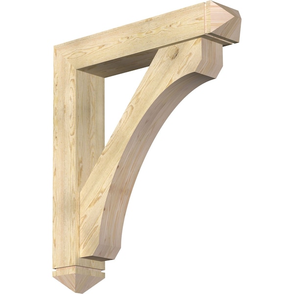 Ekena Millwork Legacy Arts and Crafts Rough Sawn Bracket w/ Offset Brace, Douglas Fir, 8"W x 42"D x 48"H BKT0806X42X48LEC03RDF - main